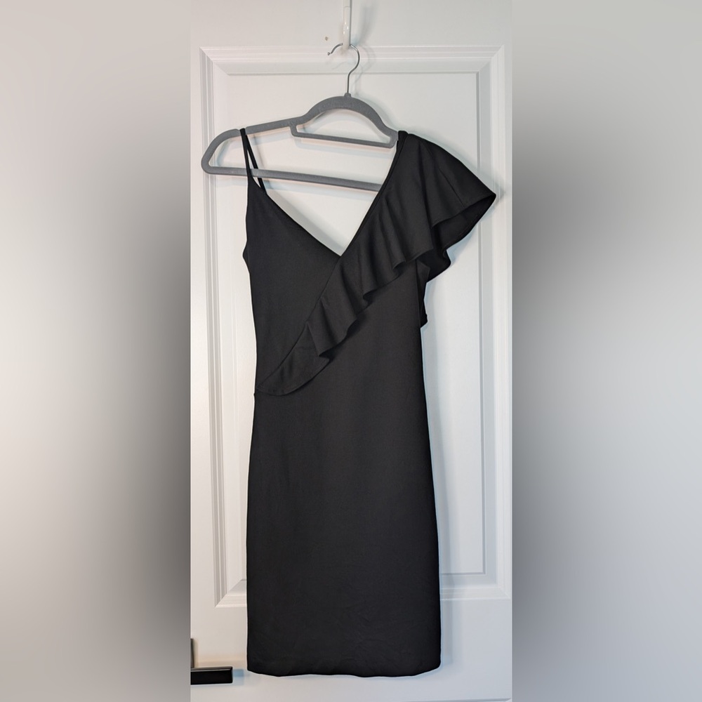 Amanda Uprichard X Revolve Danica Dress Ruffle Strappy Mini Black Size XS
